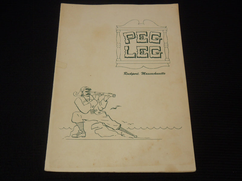 1950'S PEG LEG MENU - ROCKPORT MASSACHUSETTS - K 2605