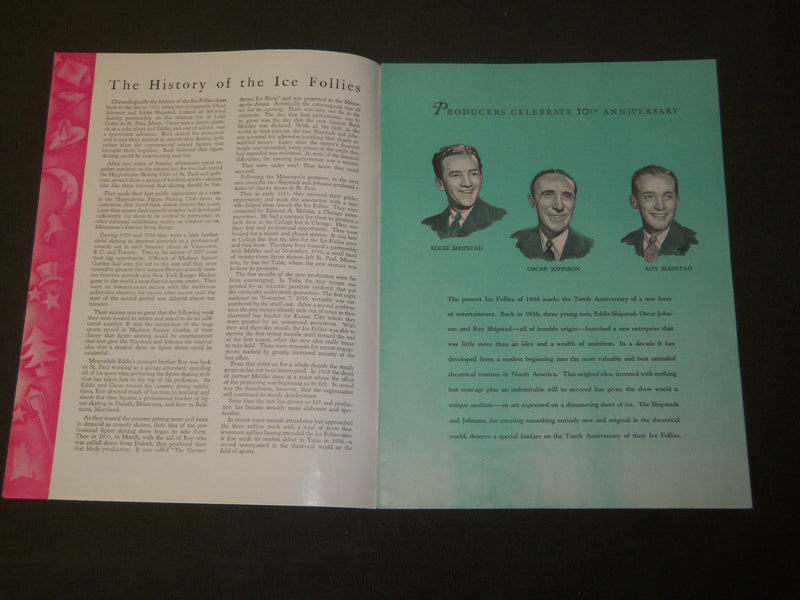 1946 & 1951 THE SHIPSTADS & JOHNSON ICE FOLLIES PROGRAM LOT OF 2 - J 3606
