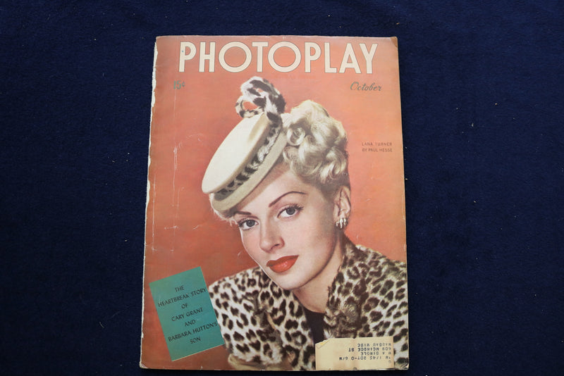 1944 OCTOBER PHOTOPLAY MAGAZINE - LANA TURNER COVER - E 17528