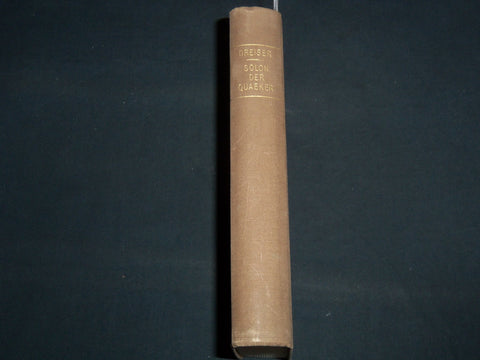 1948 SOLON DER QUAKER GERMAN BOOK BY THEODORE DREISER - KD 5633M