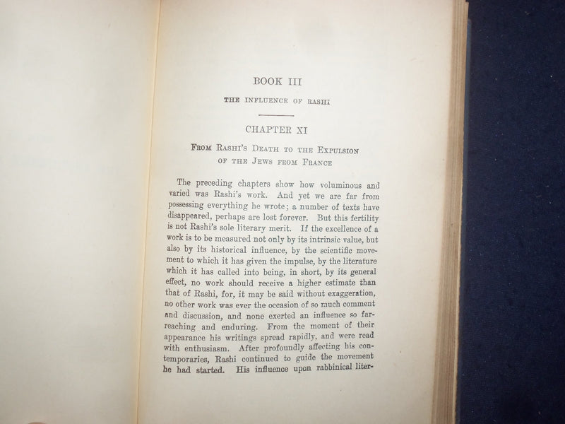 1948 RASHI HARDCOVER BOOK BY MAUREICE LIBER - TRANSLATED BY ADEL SZOLD - KD 9144