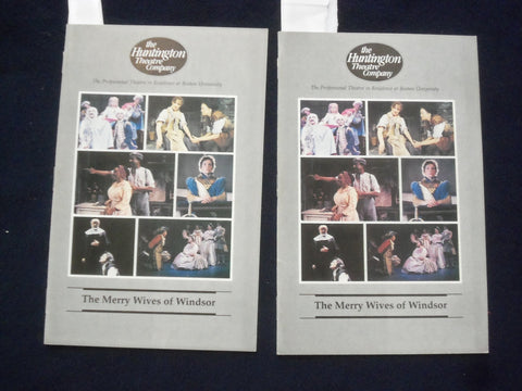 1990 THE MERRY WIVES OF WINDSOR PROGRAM -LOT OF 2- TAMMY MCDONALD+2 SIGS- J 9708