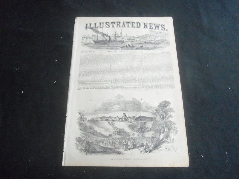 1853 AUGUST 27 ILLUSTRATED NEWS MAGAZINE -COLLISON PROVIDENCE/WORCESTER- B 5531M