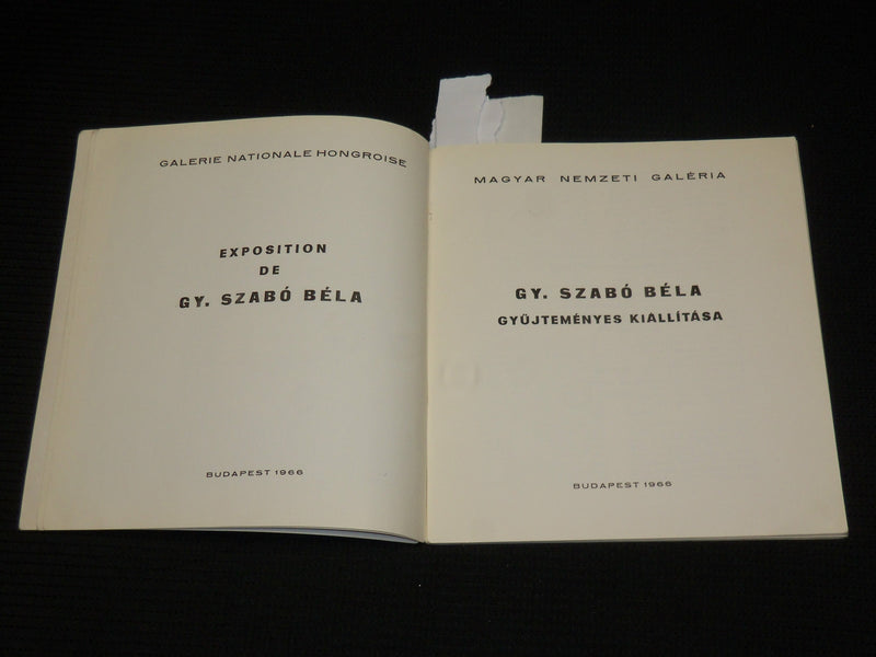 1966 GY. SZABO BELA GYUJTEMENYES KIALLITASA SOFTCOVER BOOK - J 6931