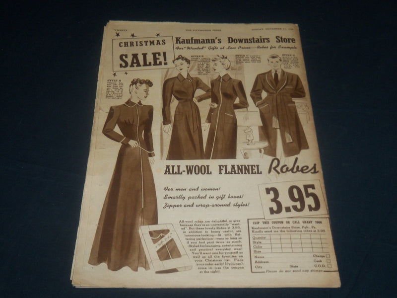 1938 NOVEMBER 27 PITTSBURGH PRESS SUNDAY ROTO SECTION - JOAN FONTAINE - NP 4441