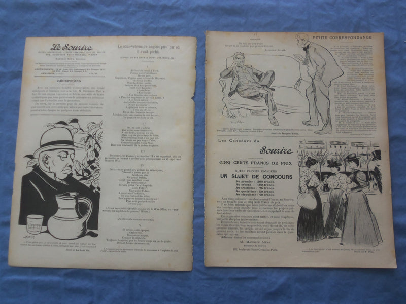 1899 NOV 18 LE SOURIRE MAGAZINE - ILLUSTRATED COMEDY - FRENCH TEXT - SP 4864A