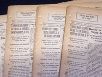 1936 WORLD SERIES YANKEES DEFEAT GIANTS 4-2 NEW YORK TIMES LOT OF 7 - NT XXXX