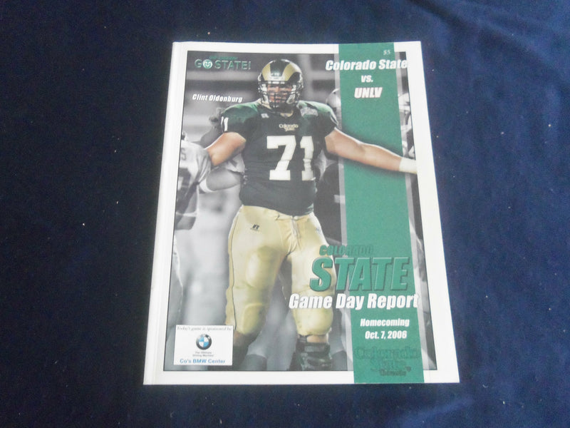 2006 OCT 7 FOOTBALL PROGRAM - COLORADO STATE UNIV VS UNIV NEVADA LV - SP 1216G