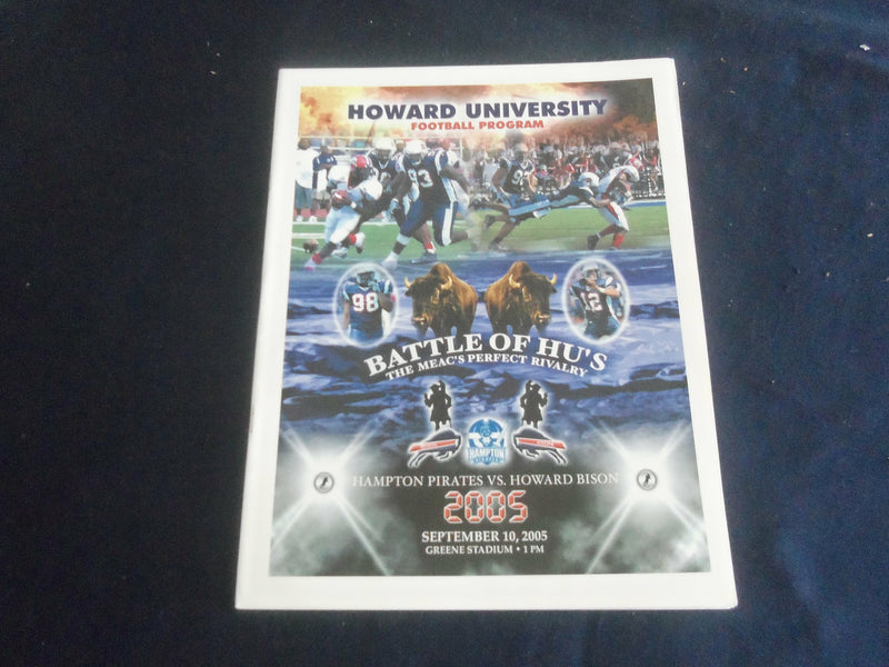 2005 SEPTEMBER 10 FOOTBALL PROGRAM - HAMPTON UNIV VS HOWARD UNIV - SP 1215W