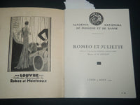 1930 ACADEMIE NATIONALE DE MUSIQUE DANSE PROGRAM - ROMEO ET JULIETTE - J 4215