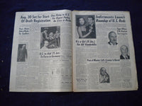 1948 JULY 21 NEW YORK DAILY NEWS NEWSPAPER-U.S ROUNDING UP INDICTED REDS-NP 5993