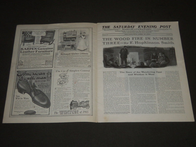 1905 APRIL 15 THE SATURDAY EVENING POST MAGAZINE - ILLUSTRATED COVER - SP 769