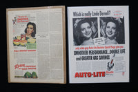 1940'S-1950'S LINDA DARNELL MAGAZINE ADVERTISEMENTS - LOT OF 33 - O 3795