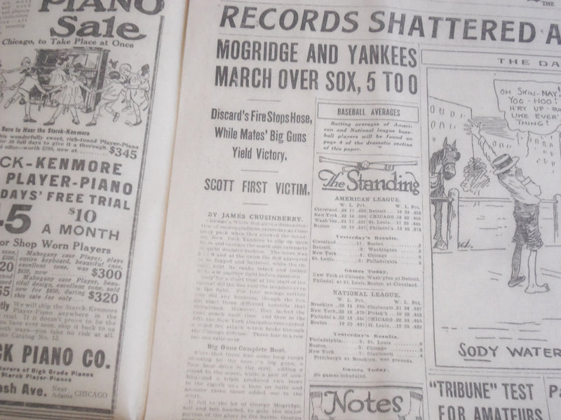 1916 CHICAGO SUNDAY TRIBUNE NEWSPAPER - 130,214 MARCH IN CITY'S PARADE - NP 5760