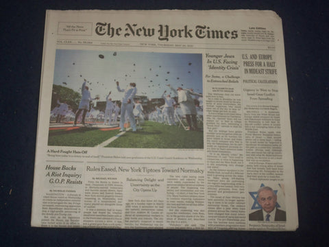 2021 MAY 20 NEW YORK TIMES - U.S. AND EUROPE PRESS FOR HALT IN MIDEAST STRIFE