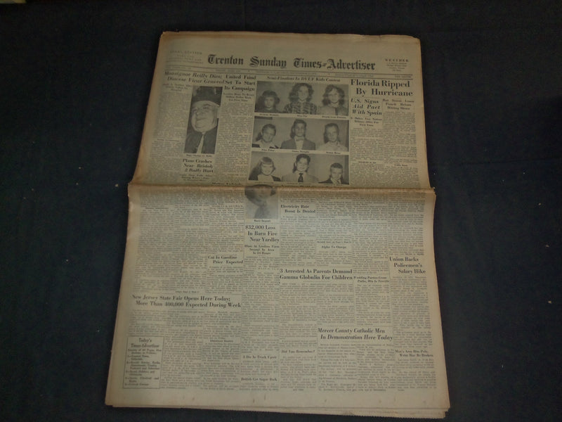 1953 SEP 27 TRENTON SUNDAY TIMES-ADVERTISER NEWSPAPER- MSGR. REILLY DIES-NP 3383