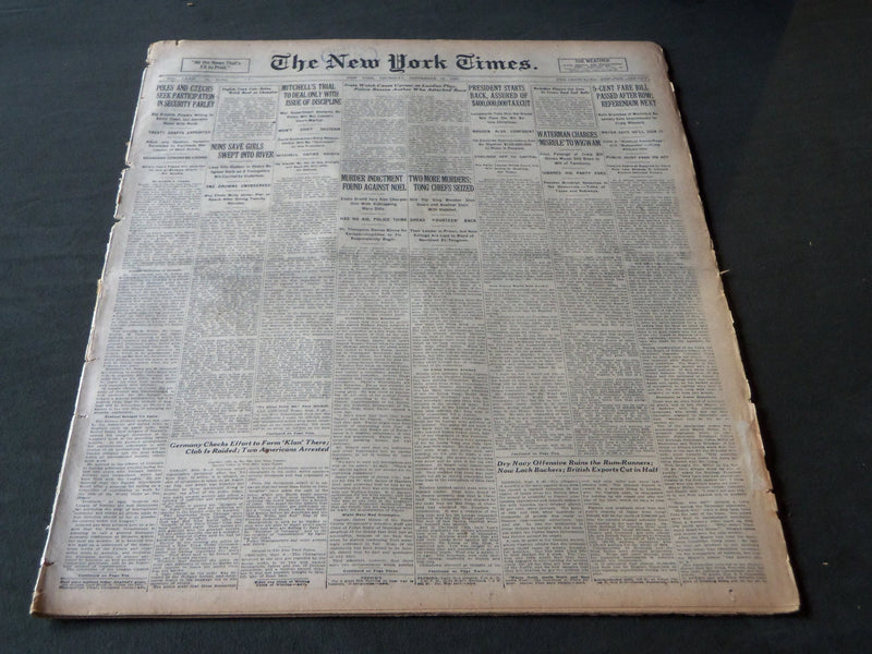 1925 SEPT 10 NEW YORK TIMES - MITCHELL'S TRIAL TO DEAL WITH DISCIPLINE - NT 7209