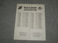 1996 NOVEMBER 14 CENTER ICE MAGAZINE - NJ DEVILS VS. VANCOUVER CANUCKS - ST 6862