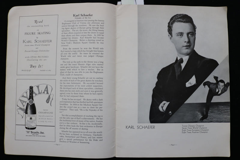 1937 GAY BLADES - ICE CARNIVAL OFFICIAL PROGRAM - K 2259