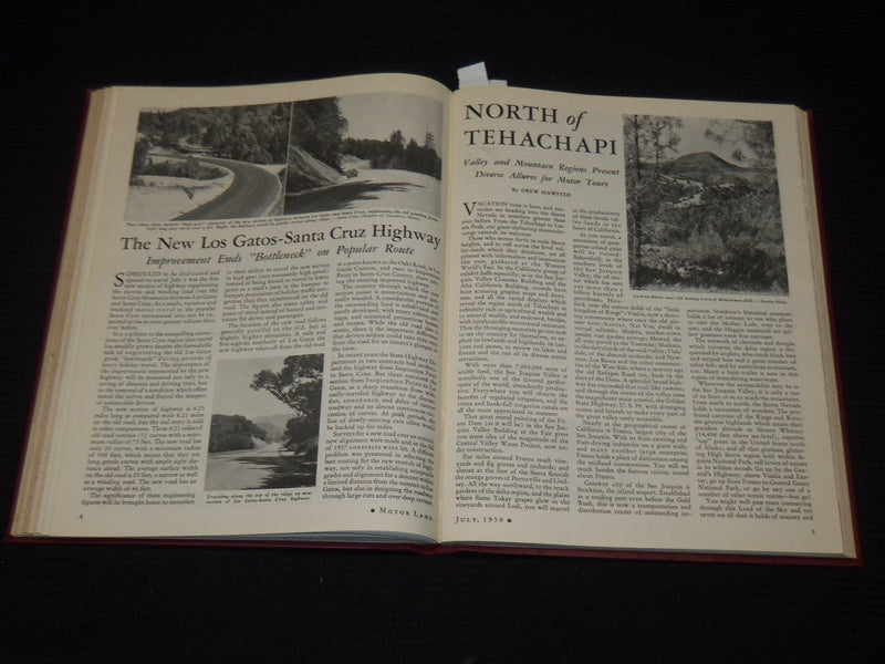 1939 JAN-DEC THE MOTOR LAND MAGAZINE BOUND VOLUME - TREASURE ISLAND - KD 704P