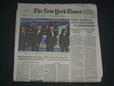 2019 JUNE 28 NEW YORK TIMES -2ND DEMOCRATIC CANDIDATES' DEBATE FOR 2020 ELECTION