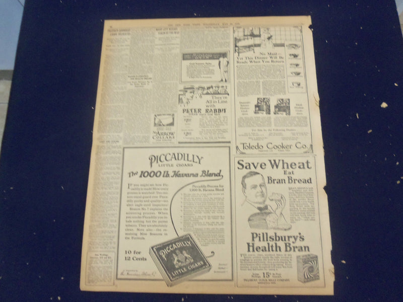 1918 MAY 15 NEW YORK TIMES - BRITISH DRIVE GERMANS FROM POSITION - NT 8181