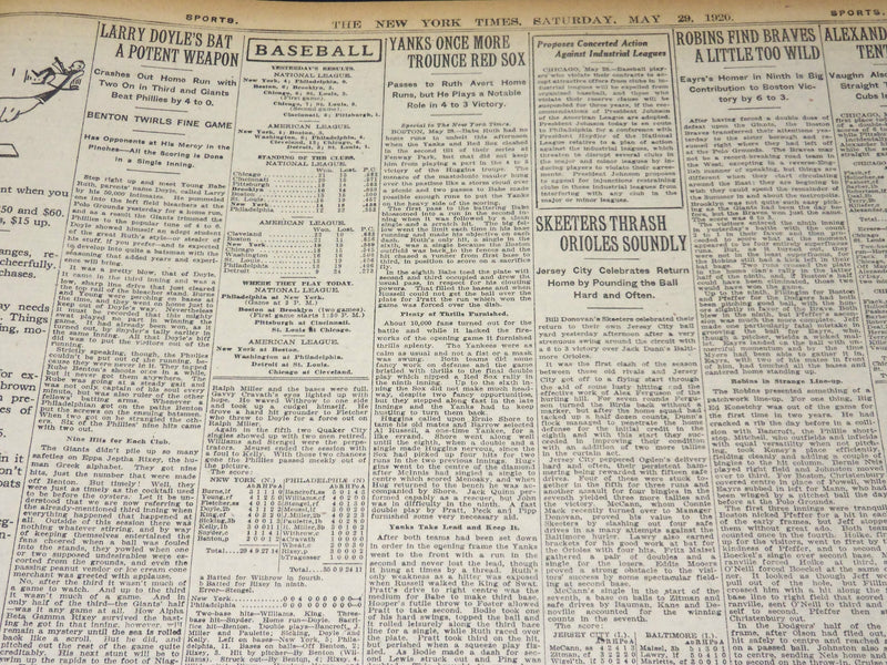 1920 MAY 29 NEW YORK TIMES - GOVERNOR ALLEN AND GOMPERS DEBATE- NT 8679