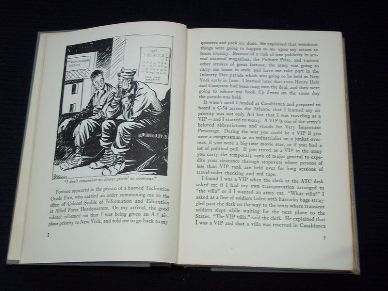 1947 BACK HOME HARDCOVER BOOK BY BILL MAULDIN - KD 7599