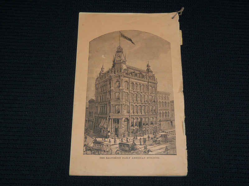 1885 ILLUSTRATED BALTIMORE AMERICAN ALMANAC - SOFTCOVER- J 6863
