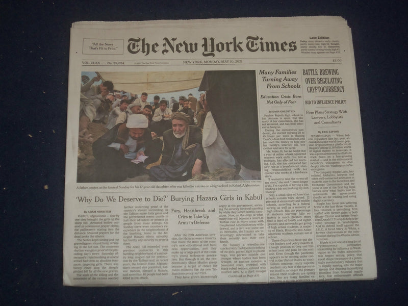 2021 MAY 10 NEW YORK TIMES - BATTLE BREWING OVER REGULATING CRYPTOCURRENCY