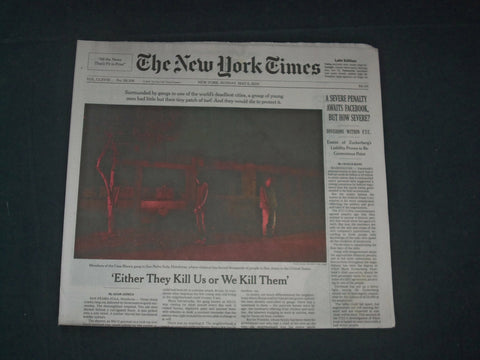 2019 MAY 5 NEW YORK TIMES - A SEVERE PENALTY AWAITS FACEBOOK, BUT HOW SEVERE?