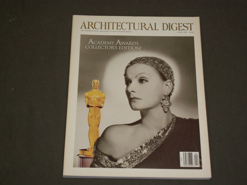 1992 APRIL ARCHITECTURAL DIGEST MAGAZINE - GRETA GARBO, ACADEMY AWARDS - B 3823