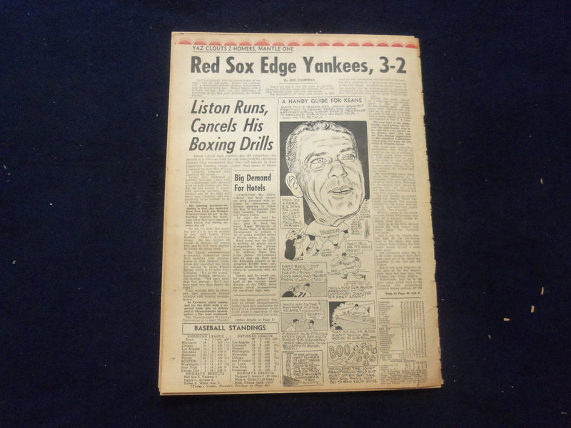 1965 MAY 11 BOSTON RECORD AMERICAN NEWSPAPER-KILLER+4 FLEE MENTAL HOSP. -NP 6287