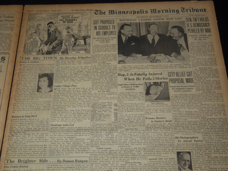 1939 SEPT 7 MINNEAPOLIS MORNING TRIBUNE - FRENCH PUSH ON IN SAAR - NT 9523