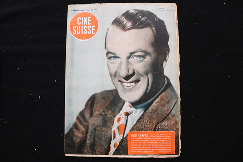 1946 AUGUST 8 CINE SUISSE MAGAZINE - GARY COOPER COVER - E 24971