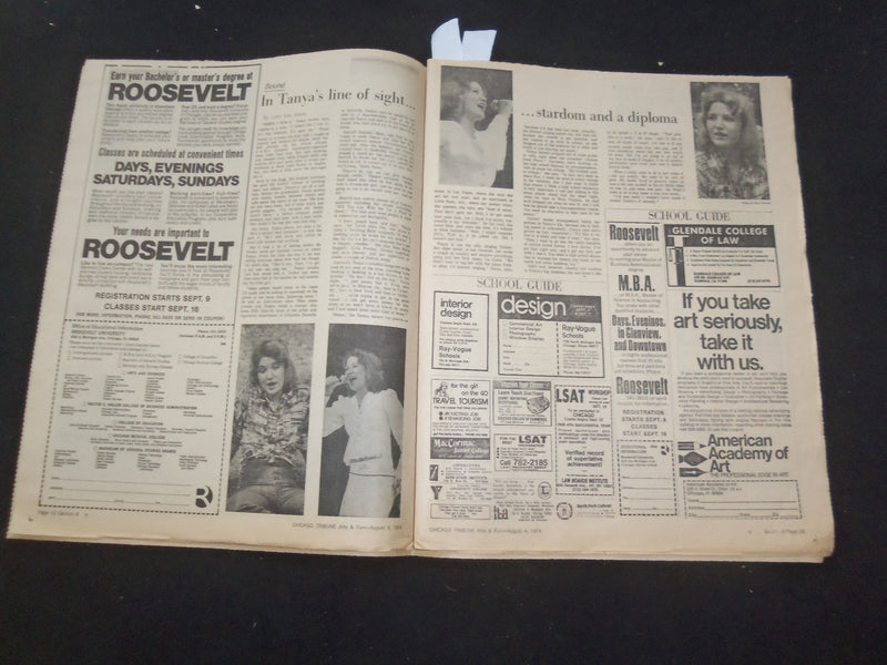 1974 AUGUST 4 CHICAGO TRIBUNE ARTS & FUN/BOOKS SECTION - TOMMY TUNE - NP 8063