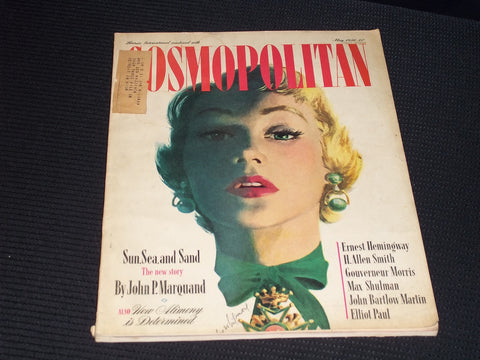 1950 MAY COSMOPOLITAN MAGAZINE - NICE FASHION FRONT COVER - E 13977
