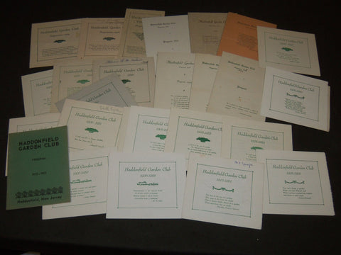 1924-1998 HADDONFIELD GARDEN CLUB PROGRAMS LOT OF 45 - O 1268