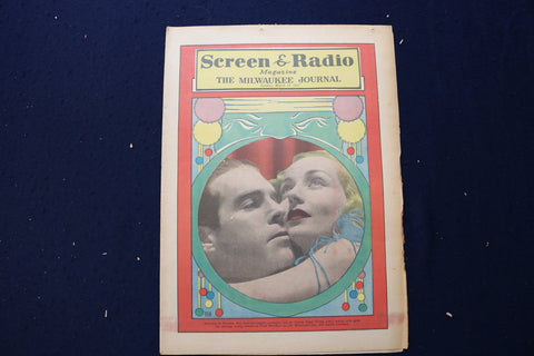1937 MAR 14 SCREEN & RADIO MAGAZINE - LOMBARD-POWER-STEWART COVERS - E 23070