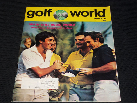 1977 DECEMBER 16 GOLF WORLD MAGAZINE - BALLESTEROS GARRIDO AMIGOS COVER - E 6614