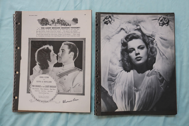 HOLLYWOOD MOVIE STAR SCRAPBOOK PAGES - 200+ PAGES AND 3 EMPTY ALBUMS - E 26488