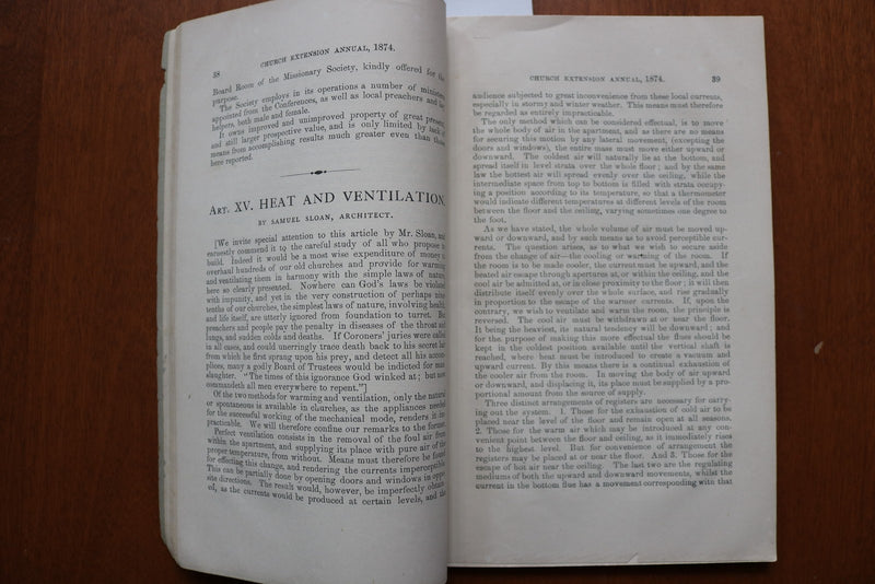 1875 JANUARY CHURCH EXTENSTION ANNUAL - NINTH REPORT - SOFTCOVER BOOK - K 3246