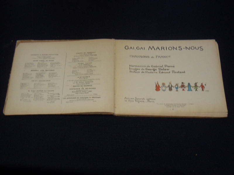 1921 GAI GAI MARIONS - NOUS - CHANSONS DE FRANCE FRENCH BOOK - KD 4144G