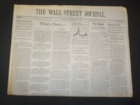 1998 DEC 21 THE WALL STREET JOURNAL-PRESIDENT IMPEACHED AND CONGRESS TORN-WJ 251