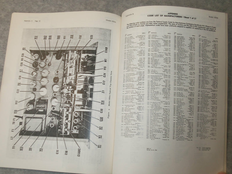 1964 HEWLETT PACKARD MODEL 650A TEST OSCILLATOR MANUAL - J 6303
