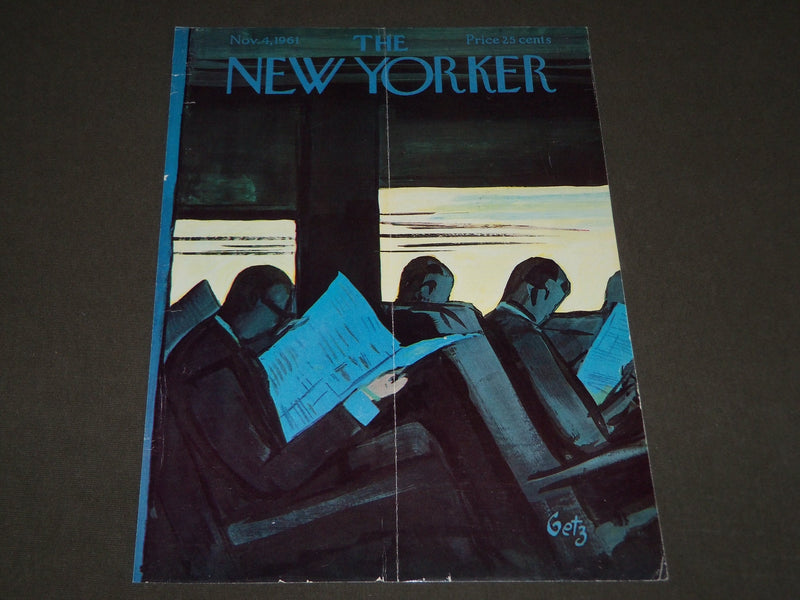 1961 NOVEMBER 4 NEW YORKER MAGAZINE FRONT COVER ONLY - GREAT ART FOR FRAMING