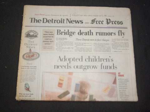 1995 AUG 22 DETROIT NEWS/FREE PRESS NEWSPAPER -BRIDGE DEATH RUMORS FLY - NP 7717