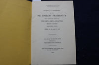 1935 PSI UPSILON GRATERNITY CONVENTION RECORDS SOFTCOVER BOOK - K 836