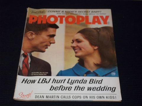 1968 JANUARY PHOTOPLAY MAGAZINE - LYNDA BIRD JOHNSON FRONT COVER - E 16680