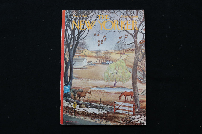 1967 MARCH 18 NEW YORKER MAGAZINE - GREAT ILLUSTRATED COVER - NY 2726
